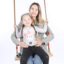 UPANV Sedile Altalena in Legno per Adulti E Bambini Sedile Sospeso in Corda da Giardino da Esterno con Corda Regolabile in Altezza