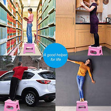 KOLOSM Sgabello Pieghevole da Bagno Sgabello del Passo Pieghevole per Adulti e Bambini Heavy Duty Portatile Pieghevole Pieghevole Sgabello Cucina Giardino Bagno Steping Sgabelli (Color : Pink)