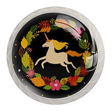 Unicorno in autunno 4 PCS Pomelli per Porta, Pomolo per Mobile, Pomelli per Mobili con Viti, Maniglia per Armadietto, Pomelli per Porta, Pomelli per Cassetti per Porta, Armadio, Cassetto e Credenza