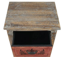 Mendler Serie Vintage Como cassettiera Legno Stile Spagnolo Modello Vigo 34x44x80cm