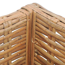 SKM Divano Angolare con Cuscini in Rattan Naturale