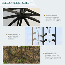 Outsunny Gazebo da Esterno o Giardino 3x3m con Zanzariera, Telaio in Acciaio e Doppio Tettuccio, Bianco