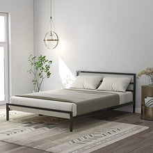 WGYDREAM Letto Struttura Letto in Metallo Nero Solido Giroletto Letto Singolo Piattaforma con Rete A Doghe per Adulti Bambini Bambini, 140 X 200 Cm
