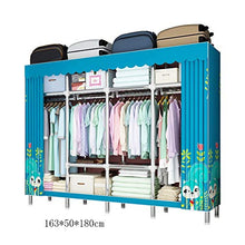 NXYJD Armadio Semplice Panno Armadio d'Acciaio Full Frame Ispessimento Bold Staccabile Doppio Guardaroba Tessuto Home