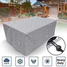 xiegons3 Mobili da Giardino Cover, Grande Patio Set Cover Impermeabile Quadrato da Esterno Mobili Copertura per Tavolo Sedie Vimini Mobili Cover Protettivo Patio Mobili Cover