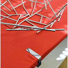 all-around24® Fermatovaglia in acciaio inox, segnaposto argento