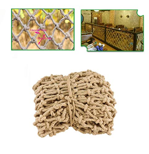 WaiMin Rete di sicurezza for bambini Balcone Rete in corda di canapa Decorazione for soffitto interno Rete Balcone Protezione for scale Rete for soffitto Negozio di abbigliamento Appendiabiti Rete Fot