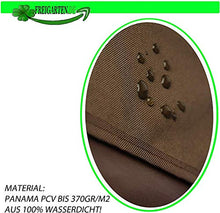 fregaren.de - Tetto di ricambio per gazebo Modena 6 angoli, 320 cm, impermeabile, materiale: Panama PCV Soft 370 g/m², modello 8 (marrone)