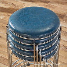 TY&WJ Pelle Pu Sgabelli da Bar Set di 2,26 Pollici Schiena Nuda Impilabile Sedie da Pranzo,Modern Rotondo Altezza del Contatore Sgabello da Bar Colazione Sedie per caffè Pub Casa Balcone