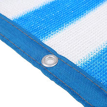 Telo Ombreggiante, Telo da Sole con Retina di Protezione Solare al 90%, Retina Resistente ai Raggi UV con Bordo nastrato e Occhielli (Blu Bianco) (Size : 2m x 4m)
