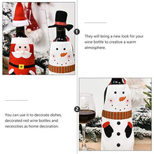 STOBOK 2 Pezzi Copri Bottiglia di Vino di Natale Mini Cappello di Natale Vino Topper E Grembiule Pupazzo di Neve di Natale Porta Argenteria di Natale Decorazione Bottiglia di Champagne
