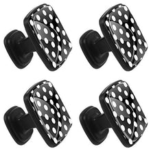 Immagine del cerchio Pomelli per Porta Set di 4 Pomelli per Mobili Manopole per Cassetti Cucina Armadio Vetro