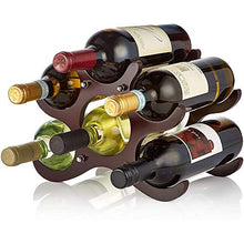 YWYW Portabottiglie in Legno, portabottiglie per Vino da 6 Bottiglie, Organizer per Vino da Tavolo, Base in Legno per Decorazioni per la casa, Bar, Cantina