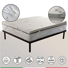 TOPPER con tessuto antiacaro, liscio, ANALLERGICO, H5cm in morbido Visco Memory foam, CORRETTORE per MATERASSO o Sovramaterasso singolo 80x190