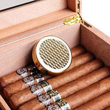 SCDZS Gloss Cigar Humidor Cigar Box for 35 sigari, Legno di Cedro Cigar Box, Desktop Humidor con igrometro e umidificatore di Lusso (Dimensione: 29.5x24.7x11.2cm)