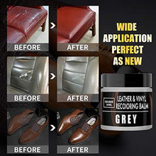Leather Repair Cream for Furniture Sofa Car Seats Boots, 2PCS Dark Brown Leather Recoloring Balm with Accessory Kit Gray