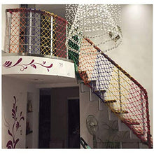 Rete di sicurezza per bambini Rete da arrampicata, Ringhiera per balcone Recinzione di protezione per scale, Rete di sicurezza colorata, Per ringhiere per interni Scale Parco giochi Patio esterno
