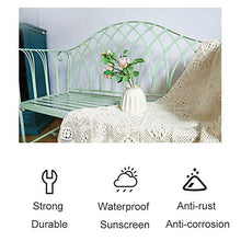 UWY Panca per Interni ed Esterni panchina da Giardino in Metallo, Panca con Struttura in Acciaio, Balcone, Salotto con Schienale e braccioli, mobili da Giardino Resistenti alle intemperie, Doppi