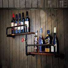 MoDi Wine Rack Retro Style Industriale Tubo di Acqua a Parete Vino Rack