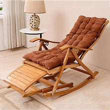 Sedia Lounge Sedia Regolabile Chaise Reclinabile Bamboo Sedia a Dondolo Pieghevole Pieghevole Sedia a Sdraio Portatile per Giardino Prato a Sdraio Backyard