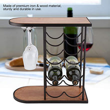 Bicaquu Portabottiglie per Vino, 8 Bottiglie Portabottiglie per Vino da Appoggio in Ferro Scaffale per Vino Impilabile Salvaspazio Scaffale per Vino da Tavolo Autoportante per Ripiano