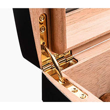 ShiSyan Cigar Box, Cigar Humidor, Solido Legno di Cedro Idratante Box, Cabinet Sigaro Good Mood, Good Life (Colore: Nero)
