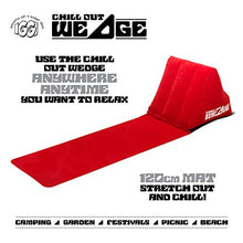 IGGI - Cuscino Lungo con Schienale rialzato, Modello Sedia a Sdraio, per Campeggio e Giardino, Colore: Rosso
