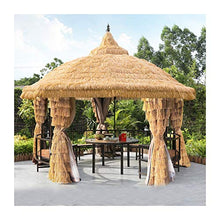 HLZY Gazebo da Giardino Gazebo for Patios, all'aperto Paglia Padiglione Garden Courtyard Canopy, con Il reticolato e Tende for Patio Giardino Bar a Bordo Tettoia da Esterno (Size : B 12.5 FT)