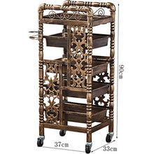 Jia He Carrello Carrello - Hair Salon Barber Shop Hot Dyeing Beauty Carrello multifunzione mobile per passeggino Carrello portautensili per parrucchiere Carrello portautensili portatile a quattro ruot