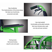 Carrozzine Semoventi, Trasportabili Transit Travel Semoventi, Pieghevoli Rapide Portatile Manuale con Pneumatico Doppio Freno Disabili/Anziani Cameriere Anziani/Disabili A