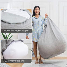 harupink - Pouf senza imbottitura, per divano, fodera interna per pouf Lazy divano, sacco interno per soggiorno, chiusura lampo (100 x 120 cm)