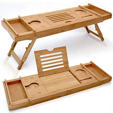 Vasca da Bagno Vassoio da Portata, 74-110cm Pieghevole Regolabile in Altezza Espandibile Piedi, Adatto per Laptop Vassoio da Scrivania Bagno Scaffale per Vino Scaffale Scaffale di Stoccaggio