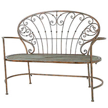 GaoF Tavolo e Sedia per Il Tempo Libero in Ferro battuto retrò per la casa, Sedia Doppia in Metallo da Giardino con Balcone, Schienale Cavo Semplice bracciolo Sgabello Decorativo Portico