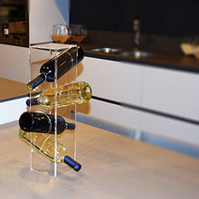 Slato Portabottiglie Porta Bottiglie da Vino da banco in plexiglass Trasparente Jade per 4 Bottiglie
