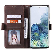 SNOW COLOR Cover Galaxy S20+ (S20Plus) Portafoglio, Flip Custodia Portafoglio in PU,[Funzione Staffa]con Slot per Schede e Chiusura Magnetica per Samsung Galaxy S20 Plus - Marrone