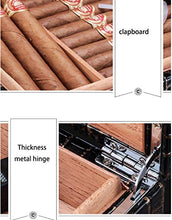 NIHAOA Accessori del Sigaro Corrosione Cigar Humidor Cedar Coccodrillo di Legno in Pelle goffratura Cigar Box con l'igrometro capacità 20 Buon apporto di umidità