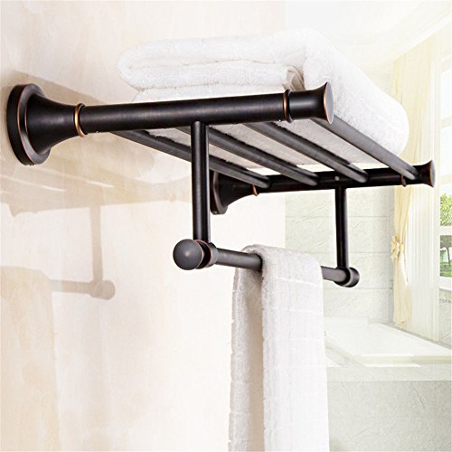 KaO0YaN Portasciugamani in Rame Portasciugamani Nero Portasciugamani Bagno Rack Ciondolo Doppio Bagno Asciugamano Appeso