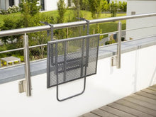 greemotion 416505 Tavolino Pieghevole da Balcone, Regolabile in Altezza, Grigio, Piccolo