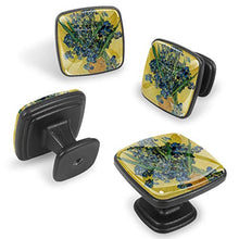 Dipinto ad olio vintage di un mazzo di fiori Pomelli per Porta 4 Pezzi Manopole per Mobili da Cucina Pomelli per Mobili Pomelli Per Cassetti/Cucina/Armadio Antichi