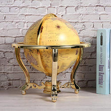 Mappamondo antico impermeabile con staffa in metallo e mappamondo base con bussola, per arredo scrivania(25cm)