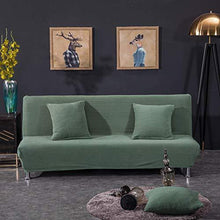 Monba senza braccioli copridivano a maglia divano Slipcover set mobili Protector jacquard stretch Couch della sedia, Jacquard, Army Green, L:160-190CM - Arredi Casa