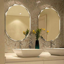 WZP Specchio Parete Smerlato Senza Cornice Specchio A Muro per Bagno Lucido Smussato Specchi Decorativi 5mm per Bath Vanity Bedroom (Size : 50x70cm)