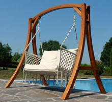 SAS Altalena da Giardino Hollywood in Legno larice con Panca Waikiki di AS-S