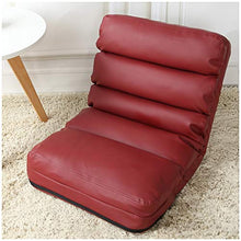 SMC Pieghevole Singolo Piccolo Divano Divano Letto Pigro Computer Sedia dormitorio Finestra Giapponese Schienale Sedia (Color : Red)