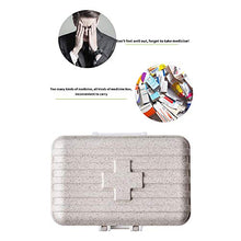 TTAototech - Contenitore porta pillole portatile, con scomparti rimovibili, porta pillole da viaggio, piccolo porta medicinali con chiusura sicura, contenitore giornaliero per vitamine