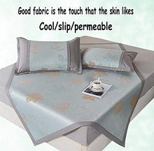 Summer Sleep Mat Mat 600D Ice Seta Tappetino da seta Spessa Pieghevole Lavabile Pieghevole Jacquard Spessore Ice Mat Seta Tre pezzi Pieghevole Pieghevole E Summer Dual-Dual First BedsPread Biancheria