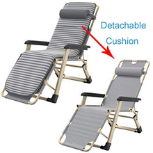 SHUAIIJUAN Sedia per il tempo libero domestico Sdraio Patio Lounge Poltrone sedia for esterni Zero Gravity regolabili sedie pieghevoli Prato Lounger con cuscino for sdraio 330lbs Beach Patio Pool di s