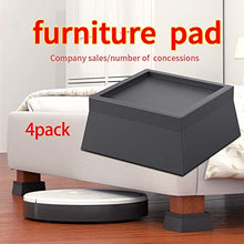 Mogzank 4Pack Letto Quadrato e Alzate per Mobili Base Rialzabile Antiscivolo Resistente Impilabile Adatta Un Tutti I Tipi di Scrivanie, Divani, Divani