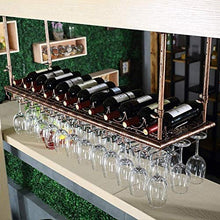 FYHH-JZHY Portabottiglie da Vino Portabottiglie da Vino Portabicchieri da Vino Europeo Portabicchieri da Appendere A Testa in Gi霉 Portabicchieri da Bar Creativo, B1,60 * 35Cm