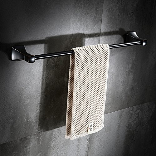 MBYW Portasciugamani Moderno Portasciugamani Elegante per Il Portasciugamani Nero Set da Bagno Americano per Bagno in Ottone con Ciondolo Nordic Portasciugamani Set da Bagno, portasciugamani, 60cm